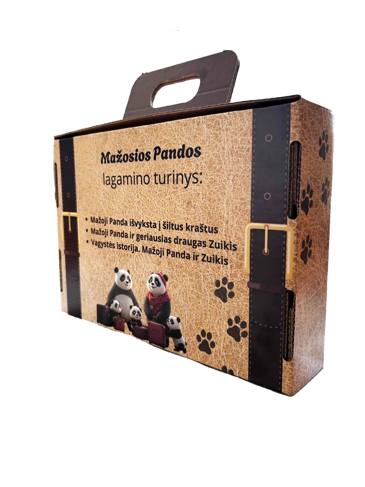 Pandos pasakos vaikams – Knygelių rinkinys lagaminėlyje su pliušine Panda – 3 nuotrauka