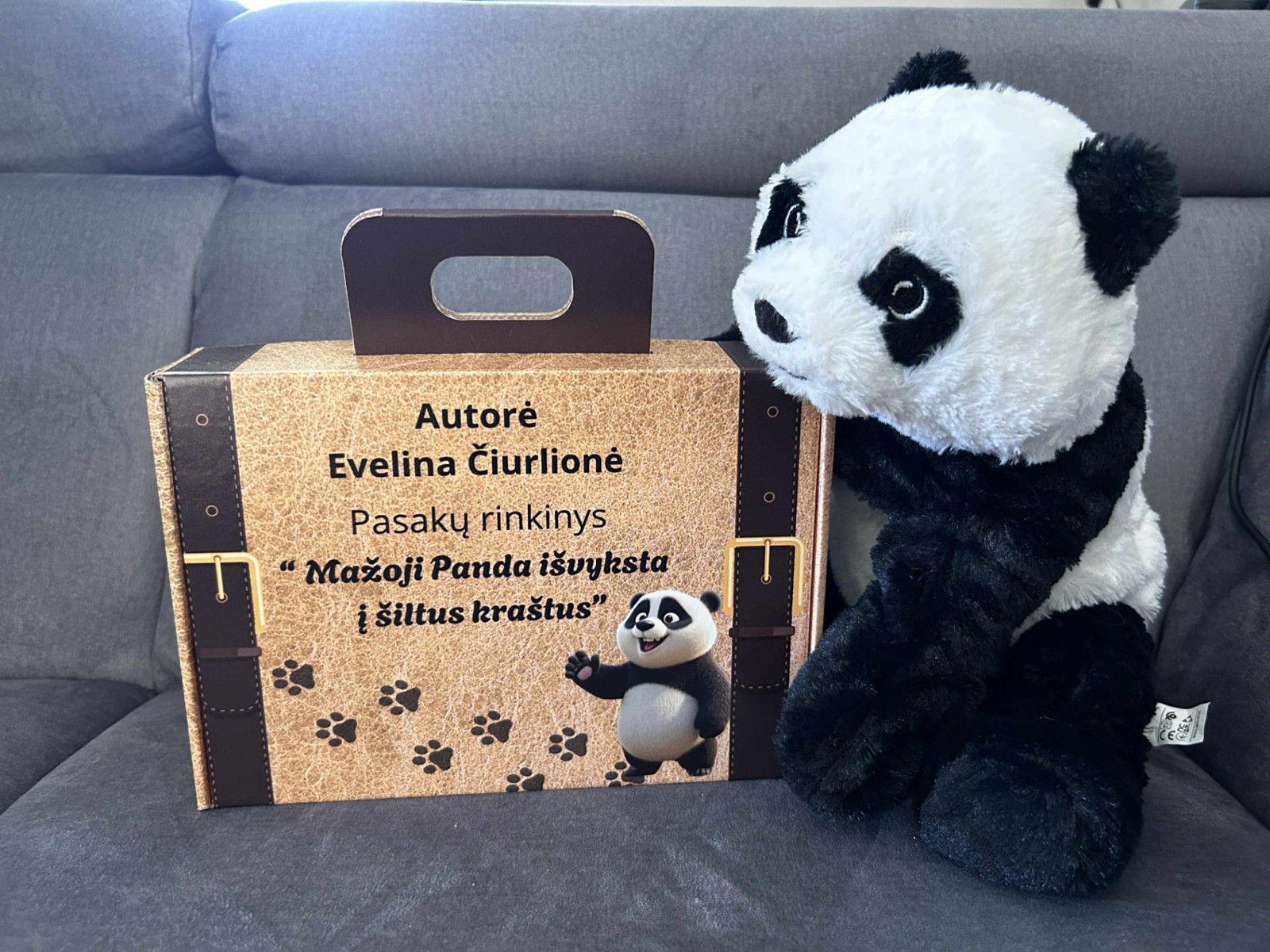 Pandos pasakos vaikams – Knygelių rinkinys lagaminėlyje su pliušine Panda – 2 nuotrauka