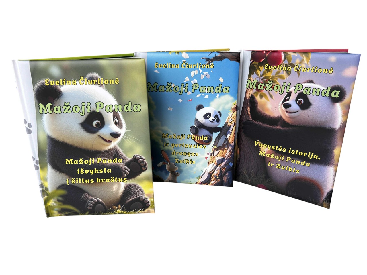 Pandos pasakos vaikams – Knygelių rinkinys lagaminėlyje su pliušine Panda – 4 nuotrauka